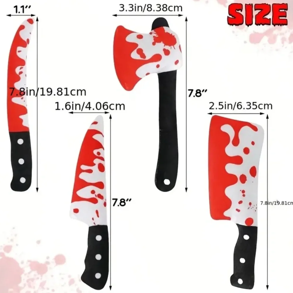 NIP! Set of 4 Horror Movie Murder Weapons Organic Catnip Toys!